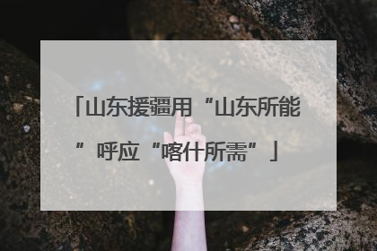 山东援疆用“山东所能”呼应“喀什所需”