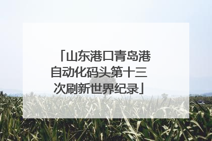 山东港口青岛港自动化码头第十三次刷新世界纪录