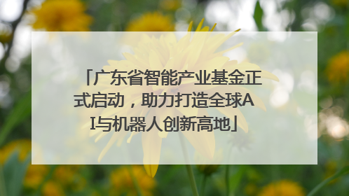 广东省智能产业基金正式启动，助力打造全球AI与机器人创新高地