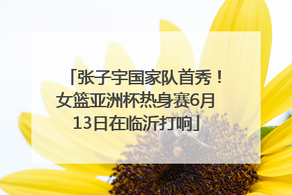 张子宇国家队首秀！女篮亚洲杯热身赛6月13日在临沂打响