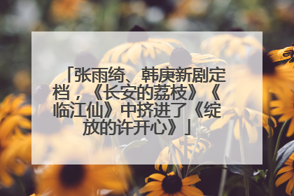 张雨绮、韩庚新剧定档，《长安的荔枝》《临江仙》中挤进了《绽放的许开心》