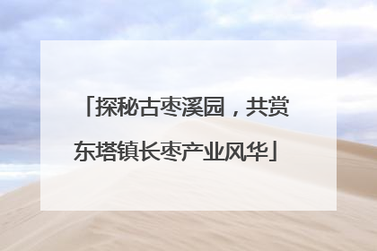 探秘古枣溪园，共赏东塔镇长枣产业风华