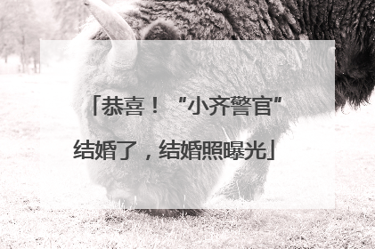 恭喜！“小齐警官”结婚了，结婚照曝光