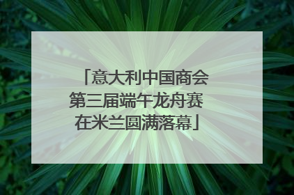 意大利中国商会第三届端午龙舟赛在米兰圆满落幕