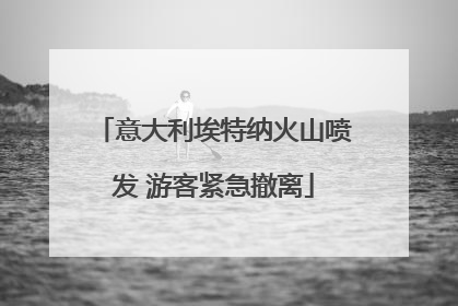 意大利埃特纳火山喷发 游客紧急撤离