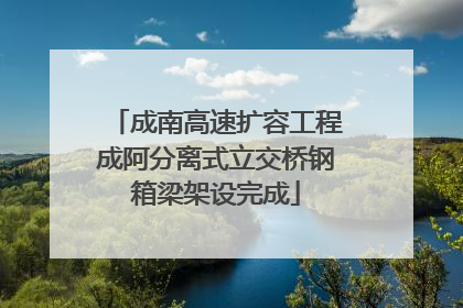 成南高速扩容工程成阿分离式立交桥钢箱梁架设完成