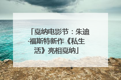 戛纳电影节：朱迪·福斯特新作《私生活》亮相戛纳