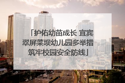 护佑幼苗成长 宜宾翠屏菜坝幼儿园多举措筑牢校园安全防线