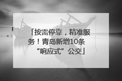 按需停靠，精准服务！青岛新增10条“响应式”公交
