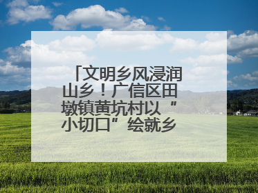 文明乡风浸润山乡！广信区田墩镇黄坑村以“小切口”绘就乡村振兴大图景