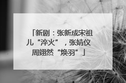 新剧：张新成宋祖儿“淬火”，张婧仪周翊然“焕羽”