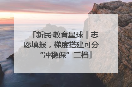 新民·教育星球｜志愿填报，梯度搭建可分“冲稳保”三档