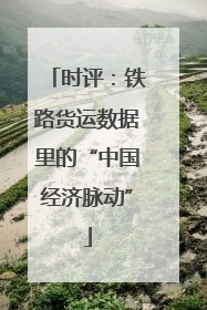 时评：铁路货运数据里的“中国经济脉动”
