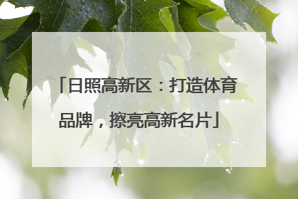 日照高新区：打造体育品牌，擦亮高新名片