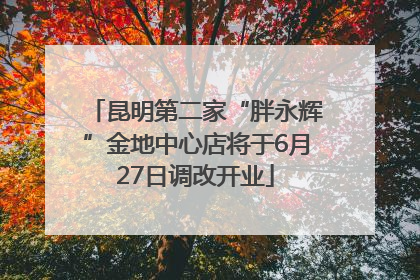 昆明第二家“胖永辉”金地中心店将于6月27日调改开业