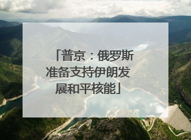 普京：俄罗斯准备支持伊朗发展和平核能