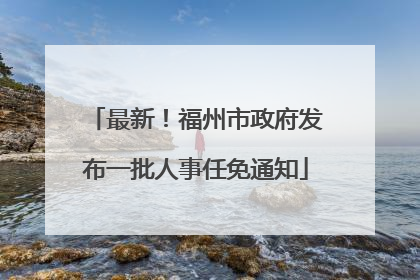 最新！福州市政府发布一批人事任免通知