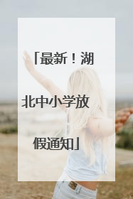 最新！湖北中小学放假通知