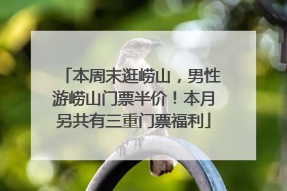 本周末逛崂山，男性游崂山门票半价！本月另共有三重门票福利