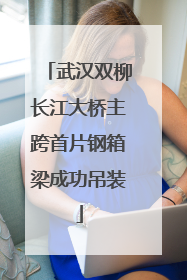 武汉双柳长江大桥主跨首片钢箱梁成功吊装