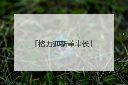 格力迎新董事长