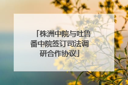 株洲中院与吐鲁番中院签订司法调研合作协议