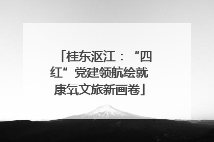 桂东沤江：“四红”党建领航绘就康氧文旅新画卷