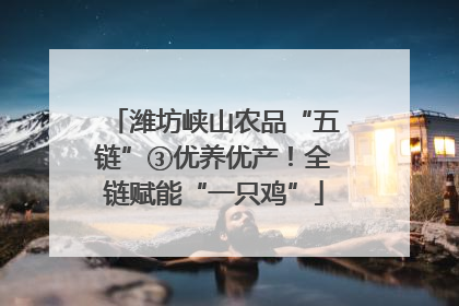潍坊峡山农品“五链”③优养优产！全链赋能“一只鸡”