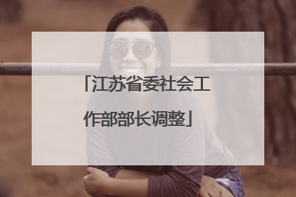 江苏省委社会工作部部长调整