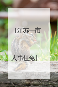 江苏一市人事任免