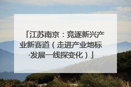 江苏南京：竞逐新兴产业新赛道（走进产业地标·发展一线探变化）