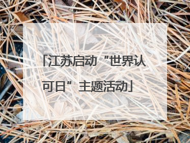 江苏启动“世界认可日”主题活动