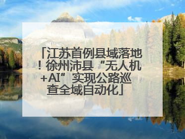 江苏首例县域落地！徐州沛县“无人机+AI”实现公路巡查全域自动化