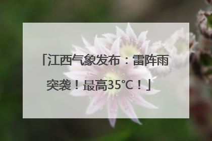江西气象发布：雷阵雨突袭！最高35℃！