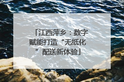 江西萍乡：数字赋能打造“无纸化”配送新体验