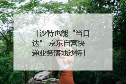沙特也能“当日达” 京东自营快递业务落地沙特