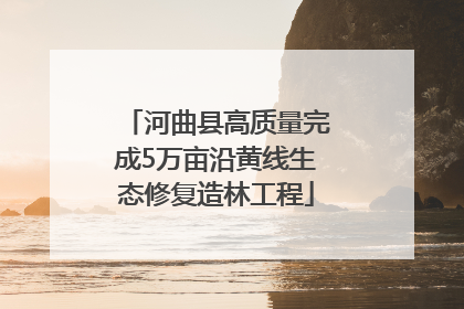河曲县高质量完成5万亩沿黄线生态修复造林工程
