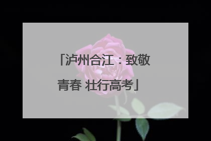 泸州合江：致敬青春 壮行高考