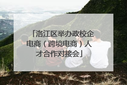 洛江区举办政校企电商（跨境电商）人才合作对接会