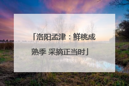 洛阳孟津：鲜桃成熟季 采摘正当时