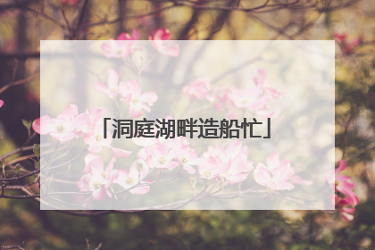 洞庭湖畔造船忙