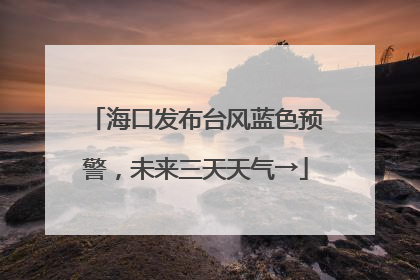 海口发布台风蓝色预警，未来三天天气→