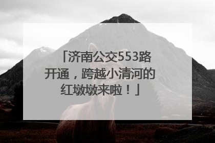 济南公交553路开通，跨越小清河的红墩墩来啦！