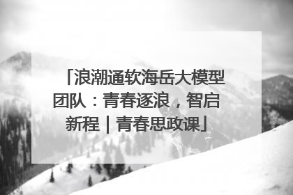 浪潮通软海岳大模型团队：青春逐浪，智启新程｜青春思政课