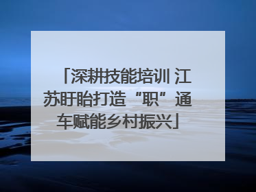 深耕技能培训 江苏盱眙打造“职”通车赋能乡村振兴