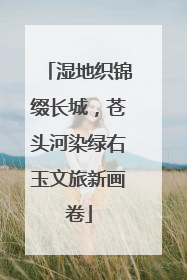 湿地织锦缀长城，苍头河染绿右玉文旅新画卷