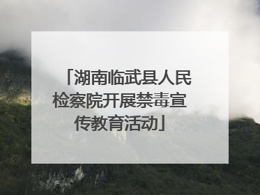 湖南临武县人民检察院开展禁毒宣传教育活动