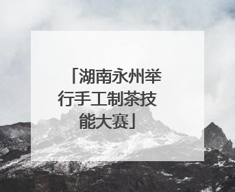 湖南永州举行手工制茶技能大赛