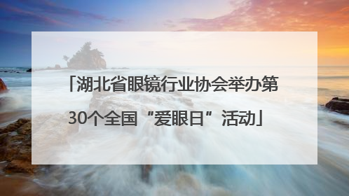 湖北省眼镜行业协会举办第30个全国“爱眼日”活动