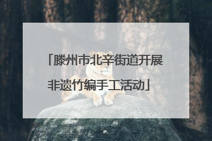 滕州市北辛街道开展非遗竹编手工活动